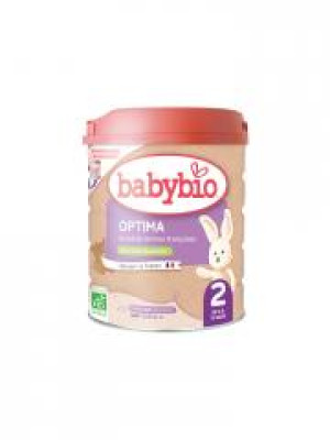 Babybio Optima 2 au Lait de Fermes Françaises de 6 à 12 Mois Bio 800 g - Boîte 800 g