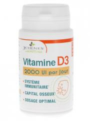 3C Pharma Vitamine D3 30 Comprimés - Pot 30 comprimés de 500 mg