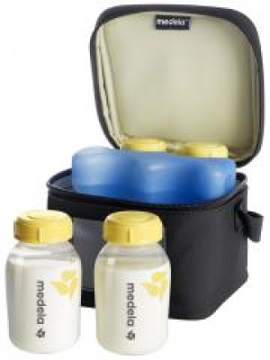 Medela Cooler Bag Sac Réfrigérant + 4 Biberons de 150 ml