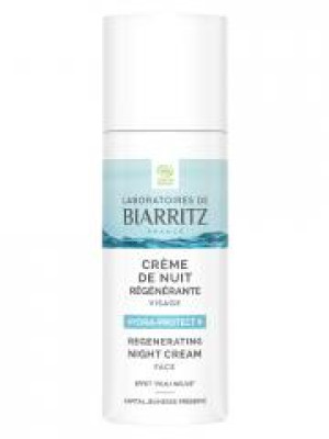 Laboratoires de Biarritz HYDRA-PROTECT + Crème de Nuit Régénérante Visage Bio 50 ml - Flacon-Pompe 50 ml