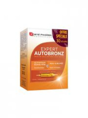 Forté Pharma Expert AutoBronz 30 Ampoules - Boîte 30 ampoules de 10 ml