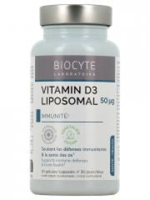 Biocyte Vitamin D3 Liposomal 50 µg 30 Gélules - Pot 30 gélules