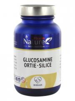 Pharm Nature Glucosamine Ortie Silice 30 Gélules - Pot 30 gélules