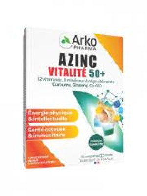 Arkopharma Azinc Vitalité 50+ 30 Comprimés - Boîte 30 comprimés