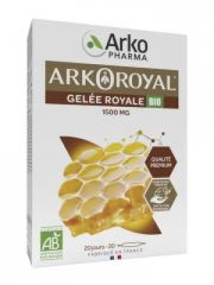 Arkopharma Arko Royal Gelée Royale 1500 mg Bio 20 Ampoules - Boîte 20 ampoules de 10 ml