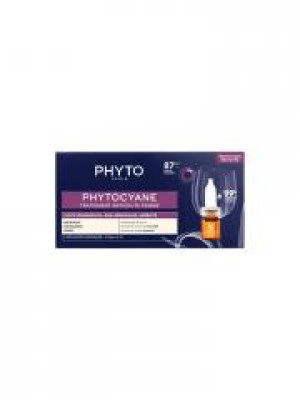 Phytocyane Traitement Antichute Progressive Femme 12 x 5 ml - Boîte 12 fioles de 5 ml