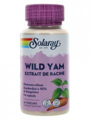 Solaray Wild Yam - Igname Sauvage 60 Capsules Végétales - Pot 60 capsules végétales