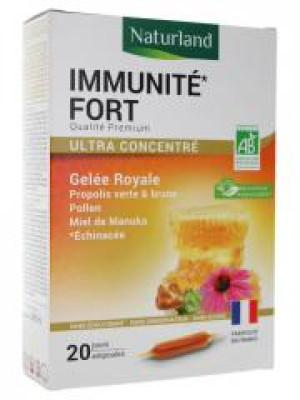 Naturland Immunité Fort Ultra Concentré Bio 20 Ampoules de 10 ml - Boîte 20 ampoules de 10 ml