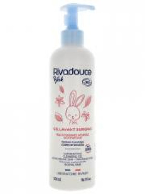 Rivadouce Bébé Gel Lavant Surgras Bio 500 ml - Flacon-Pompe 500 ml