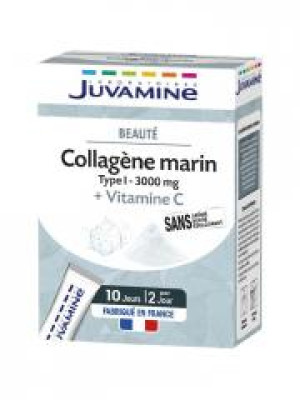 Juvamine Collagène Marin Type I 3000 mg + Vitamine C 20 Sticks - Boîte 20 sticks