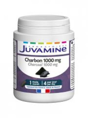 Juvamine Charbon 1000 mg 120 Gélules - Pot 120 gélules