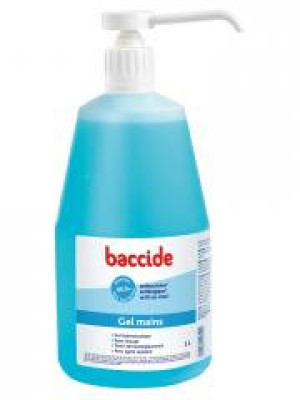 Baccide Gel Mains sans Rinçage 1 L - Flacon-Pompe 1 Litre