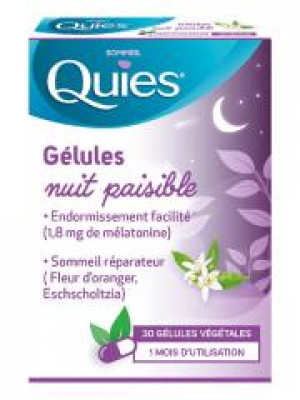 Quies Gélules Nuit Paisible 30 Gélules - Boîte 30 gélules