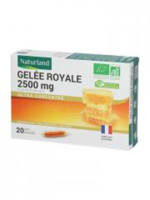 Naturland Gelée Royale 2500 mg Bio 20 Ampoules - Boîte 20 ampoules de 10 ml