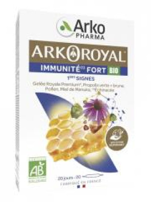 Arkopharma Arko Royal Immunité Fort 1ers Signes Bio 20 Ampoules - Boîte 20 ampoules de 10 ml