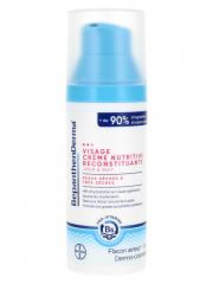 Bepanthen Derma Crème Nutritive Reconstituante Visage Peaux Sèches à Très Sèches 50 ml - Flacon-Pompe Airless 50 ml