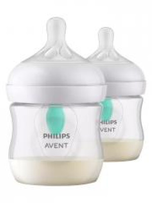 Avent Natural Response 2 Biberons avec Valve AirFree 125 ml 0 Mois et + - Boîte 2 biberons de 125 ml