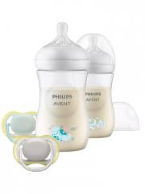 Avent Natural Response Coffret Cadeau Bébé SCD837/11 - Boîte 2 biberons + 2 sucettes