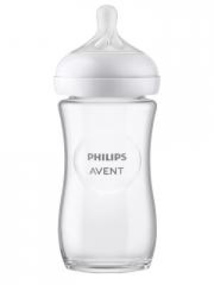 Avent Natural Response Biberon Verre 240 ml 1 Mois et + - Boîte 1 biberon de 240 ml