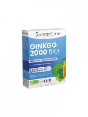 Santarome Ginkgo 2000 Bio 20 Ampoules - Boîte 20 Ampoules de 10 ml