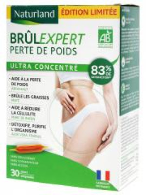 Naturland Brûlexpert Perte de Poids Bio 30 Ampoules - Boîte 30 ampoules de 10 ml