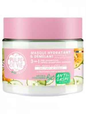 Pulpe de Vie Masque Capillaire Hydratant et Démêlant Melon 3en1 Bio 300 ml - Pot 300 ml