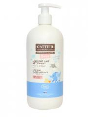 Cattier Baby Liniment Lait Nettoyant Bio 500 ml - Flacon-Pompe 500 ml