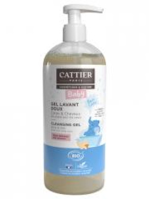 Cattier Baby Gel Lavant Doux Bio 500 ml - Flacon-Pompe 500 ml