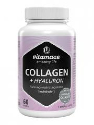 Vitamaze Collagène + Acide Hyaluronique 60 Capsules - Pot 60 capsules