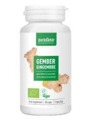 Purasana Gingembre Bio 60 Gélules - Pot 60 gélules