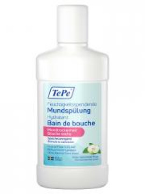TePe Bain de Bouche Hydratant Bouche Sèche Pomme et Menthe 500 ml - Flacon 500 ml
