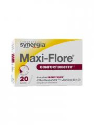 Synergia Maxi-Flore Confort Digestif 20 Sachets Orodispersibles - Boîte 20 sachets orodispersibles de 1,5 g