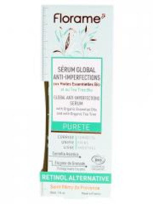 Florame Pureté Sérum Global Anti-Imperfections Bio 30 ml - Flacon compte goutte 30 ml