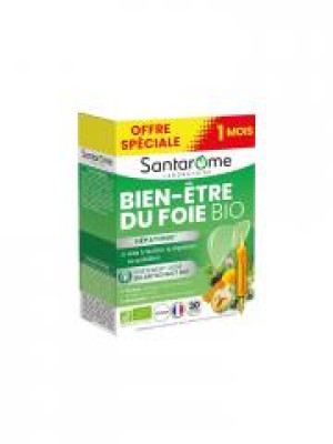 Santarome Bio Bien-Être du Foie Bio 30 Ampoules - Boîte 30 ampoules de 10 ml
