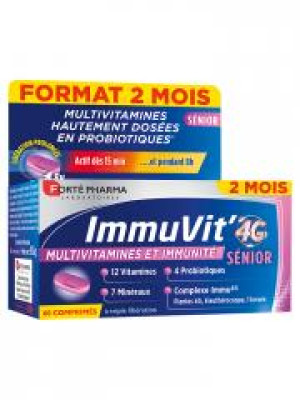 Forté Pharma ImmuVit' 4G Sénior 60 Comprimés - Pot 60 comprimés