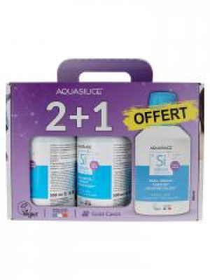 Aquasilice Silicium d'Origine Organique Lot de 3 x 500 ml dont 500 ml Offerts - Coffret 3 x 500 ml