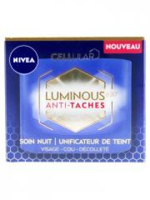 Nivea Cellular Luminous630 Anti-Taches Soin de Nuit Unificateur de Teint 50 ml - Pot 50 ml