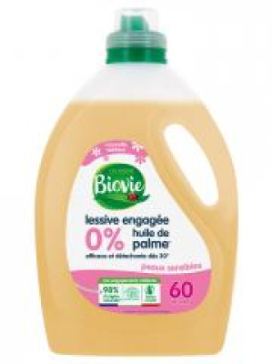 Biovie Lessive Engagée Peaux Sensibles 3 L - Flacon 3000 ml