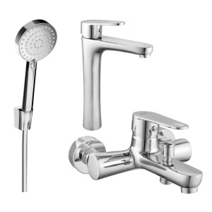 Mexen Kama R75 zestaw wannowy, chrom - 72513R75-00