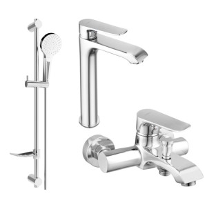 Mexen Pecos DF05 zestaw wannowy, chrom - 72713DF05-00