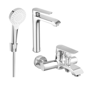 Mexen Pecos R05 zestaw wannowy, chrom - 72713R05-00