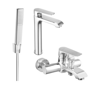 Mexen Pecos R72 zestaw wannowy, chrom - 72713R72-00