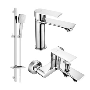 Mexen Royo DQ45 zestaw wannowy, chrom - 72203DQ45-00