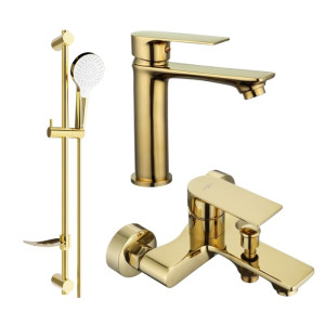 Mexen Royo DF05 zestaw wannowy, złoty - 72203DF05-50