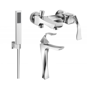 Mexen Estrella R02 zestaw wannowy, chrom - 72313R02-00