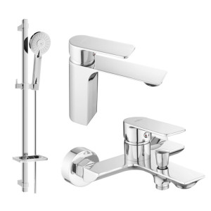 Mexen Alexa DQ40 zestaw wannowy, chrom - 71203DQ40-00