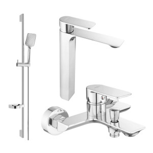 Mexen Alexa DQ62 zestaw wannowy, chrom - 71213DS62-00