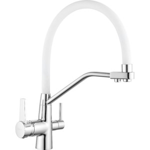 Mexen Duo bateria kuchenna, chrom/biała - 671701-02