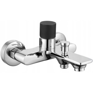 Mexen Royo One bateria wannowa, chrom/czarny - 72231-07