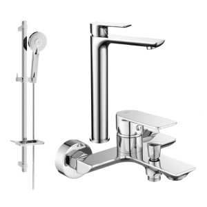 Mexen Alfa DQ40 zestaw wannowy, chrom - 745713DQ40-00